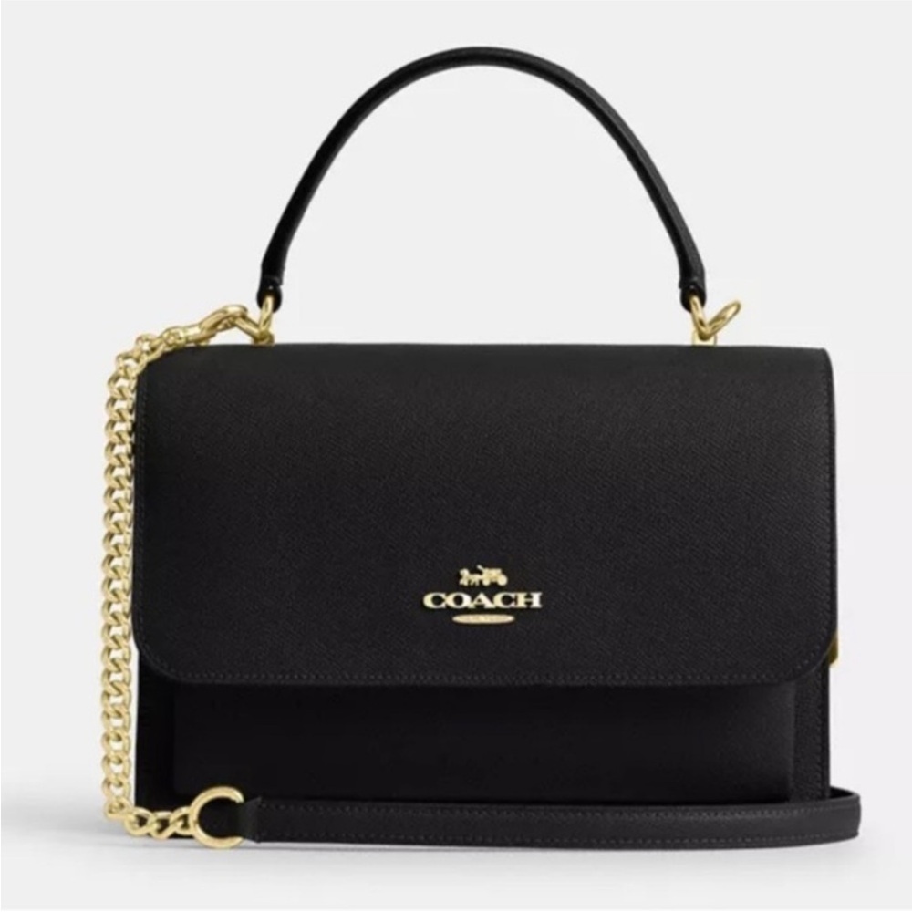 New Coach Klare Top Handle Bag Elegant Black Leather Handbag - Picture 15 of 16